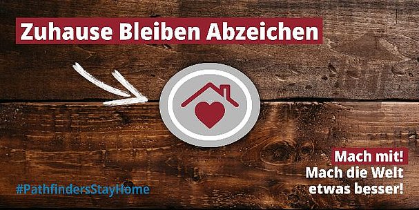 Zuhause bleiben Abzeichen